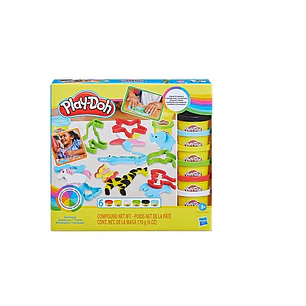 MASA PLAY-DOH FORMAS ANIMALES PACK 6 UNID. 3+ (E8535)