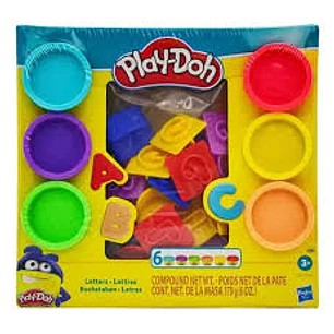 MASA PLAY-DOH LETRAS PACK 6 UNID. 3+ (X3698)