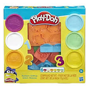 MASA PLAY-DOH NUMERO PACK 6 UNID. 3+ (X3698)