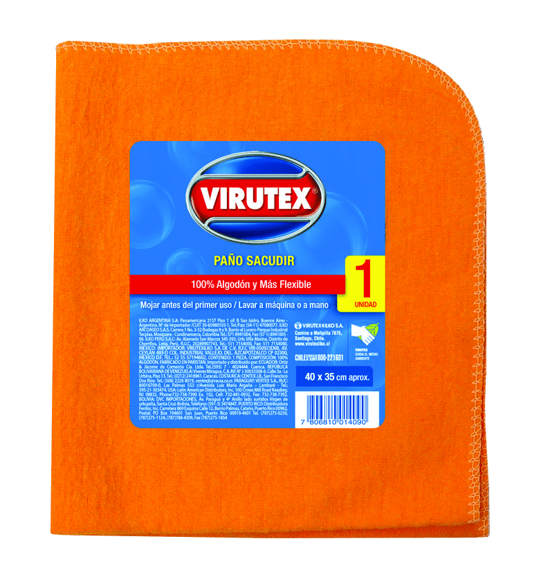 PAÑO SACUDIR NARANJO 40 x 35 VIRUTEX VTX PRO ( CA ) 1