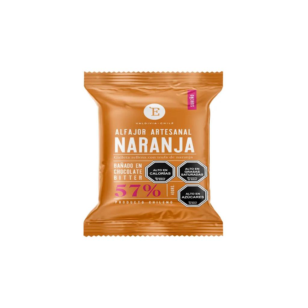 ALFAJOR ARTESANAL ENTRELAGOS CHOCOLATE  NARANJA BITTER 57% DE CACAO 1 UNID. 1