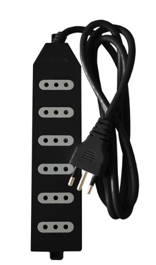 ALARGADOR MACROTEL 1.5MT 6 POSICIONES NEGRO 1