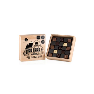 BOMBONES ARTESANALES ENTRELAGOS CAJA MADERA 13 UNID.