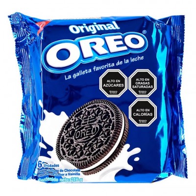 GALLETA OREO SIXPACK ORIGINAL 216GRS. 1