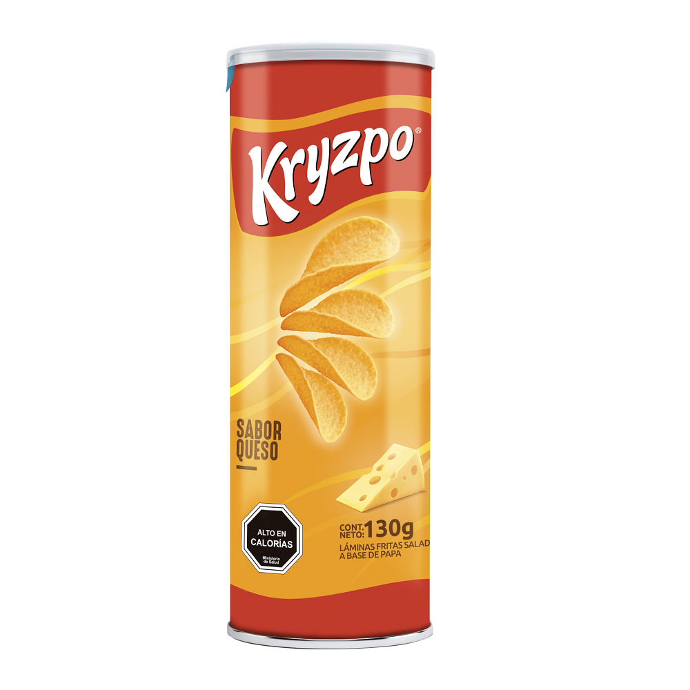 PAPAS FRITAS KRYZPO SABOR QUESO TARRO 130 GRS 1