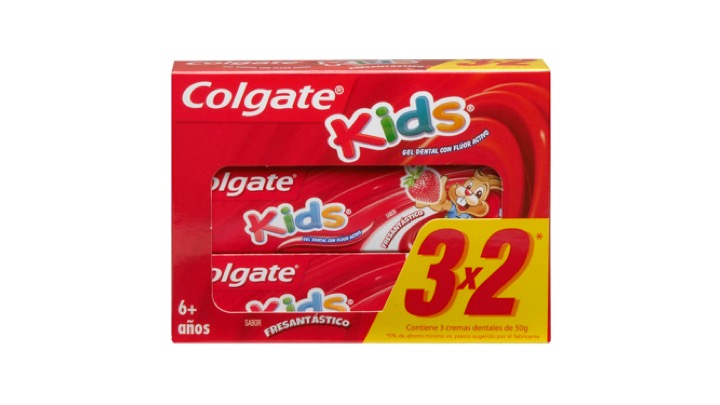 PASTA DENTAL COLGATE GEL KIDS FRUTILLA 3X50GRS. 1