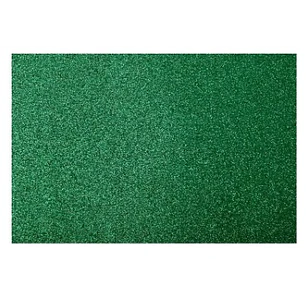 PLIEGO GOMA EVA TORRE GLITTER 40 X 60CMS. VERDE