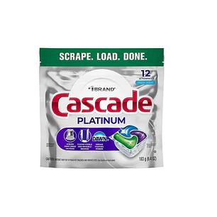 TABLETAS LAVAVAJILLAS CASCADE PLATINUM FRESH 12 UNID.