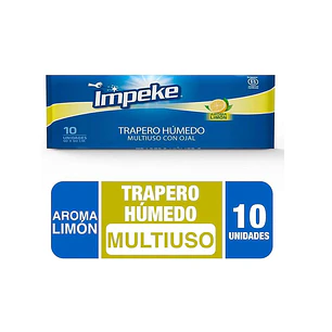 TRAPERO HUMEDO MULTIUSO IMPEKE LIMON  10 UNID. ( CM )