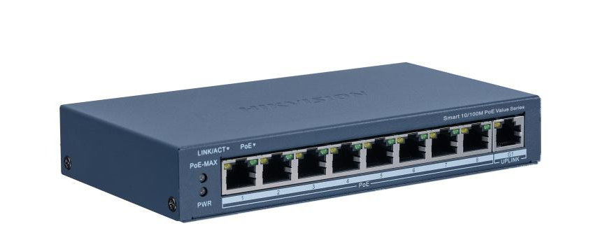 SWITCH HIKVISION POE 8 PTOS POE + 1 PTO DE GIGABIT DS-3E1309P-EI/M 1