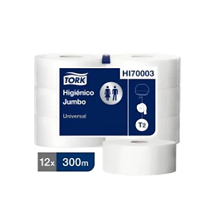 HIGIENICO JUMBO TORK  UNIV. 12 X 300 MTRS.