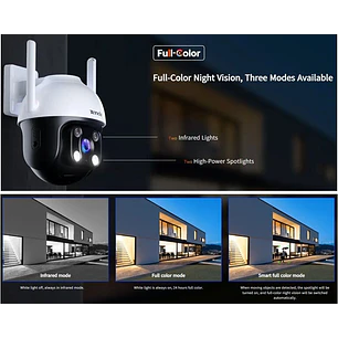CAMARA IP PAN/TILT TENDA FULL-COLOR CH7 355º 4MP WIFI 