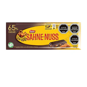 CHOCOLATE SAHNE NUSS BITTER 65%CACAO 160 GRS.