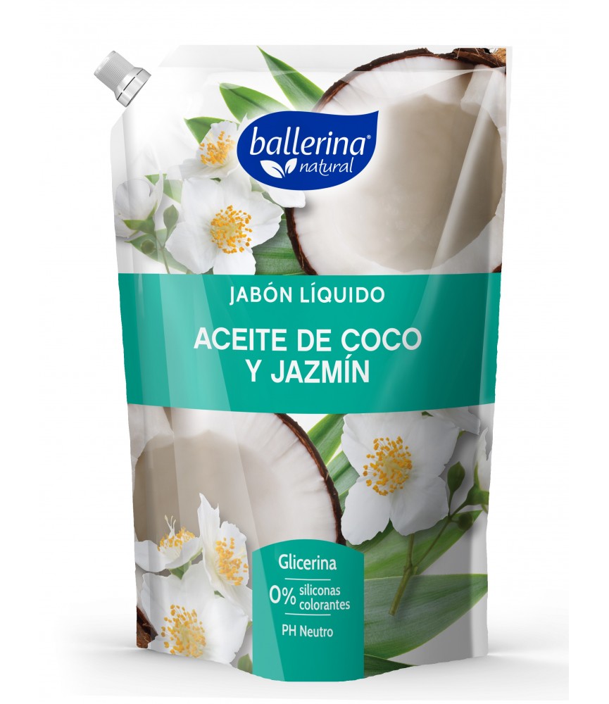 JABON LIQUIDO BALLERINA 750 ML DOYPACK COCO Y JAZMÍN 1