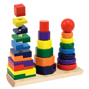 JUEGO ENCAJE VERTICAL TORRE 3 COLUMNAS