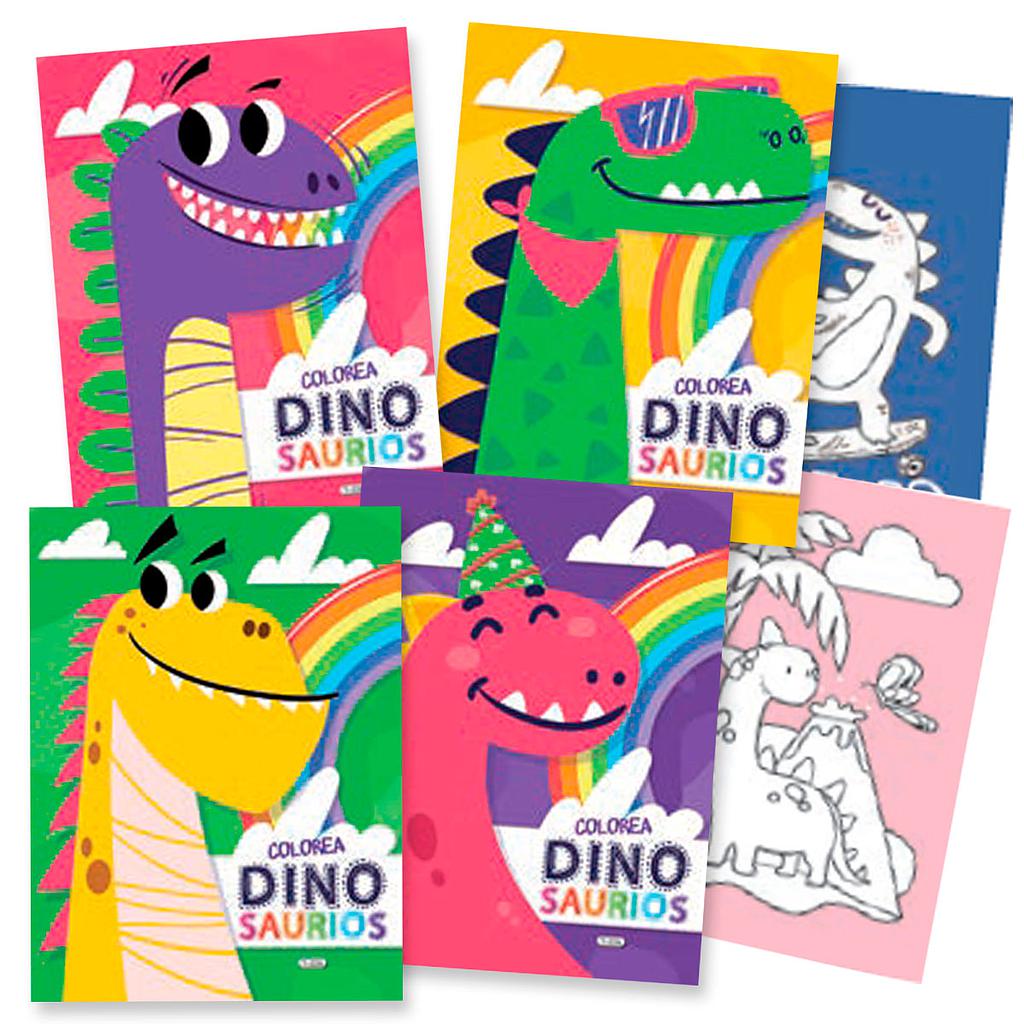 LIBRO COLOREA DINOSAUORIOS GLITTER CPC216 JMI 1