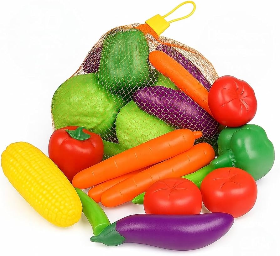 JUEGO DE VERDURAS PLASTICAS 20 PZAS. 3+a JMI #BAS214 1