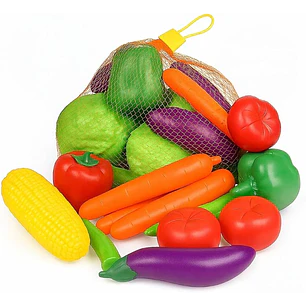 JUEGO DE VERDURAS PLASTICAS 20 PZAS. 3+a JMI #BAS214