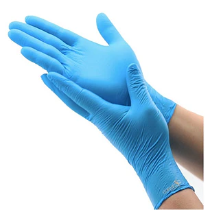 CAJA GUANTES NITRILO LIBRES DE POLVO T/L AZUL100 UND. ACTIVE 