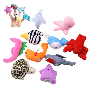 TITERES DE DEDOS ANIMALES ACUATICOS 10UNID.JMI BAS324