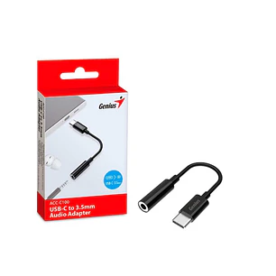 ADAPTADOR GENIUS TIPO C A AUX 3.5MM ACC-C100  NEGRO