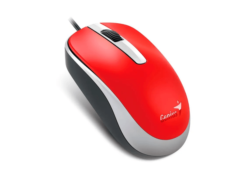 MOUSE ALAMBRICO GENIUS USB-A DX-120 ROJO 1