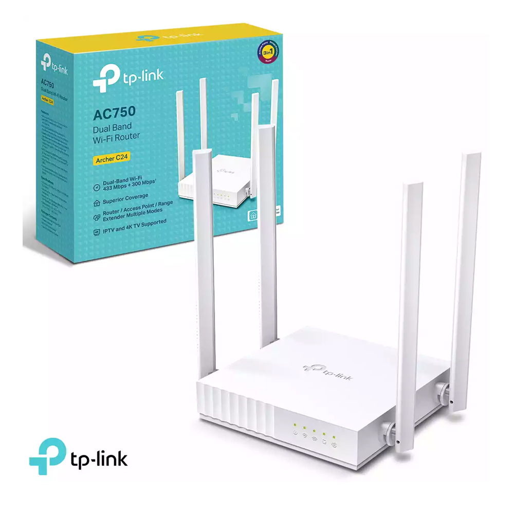 ROUTER INALAMBRICO DUAL BAND TP LINK AC750 ARCHER C24 1