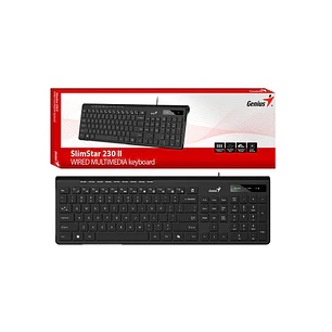 TECLADO GENIUS ALAMBRICO MULTIMEDIA COPILOT SLIMSTAR 230II
