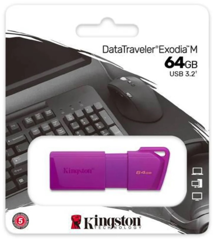 PENDRIVE KINGSTON DTXM/64GB 3.2 DATATRAVELER EXODIA MORADO 1