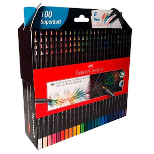 LAPICES DE COLORES FABER CASTELL 100 COLORES SUPERSOFT (210700)