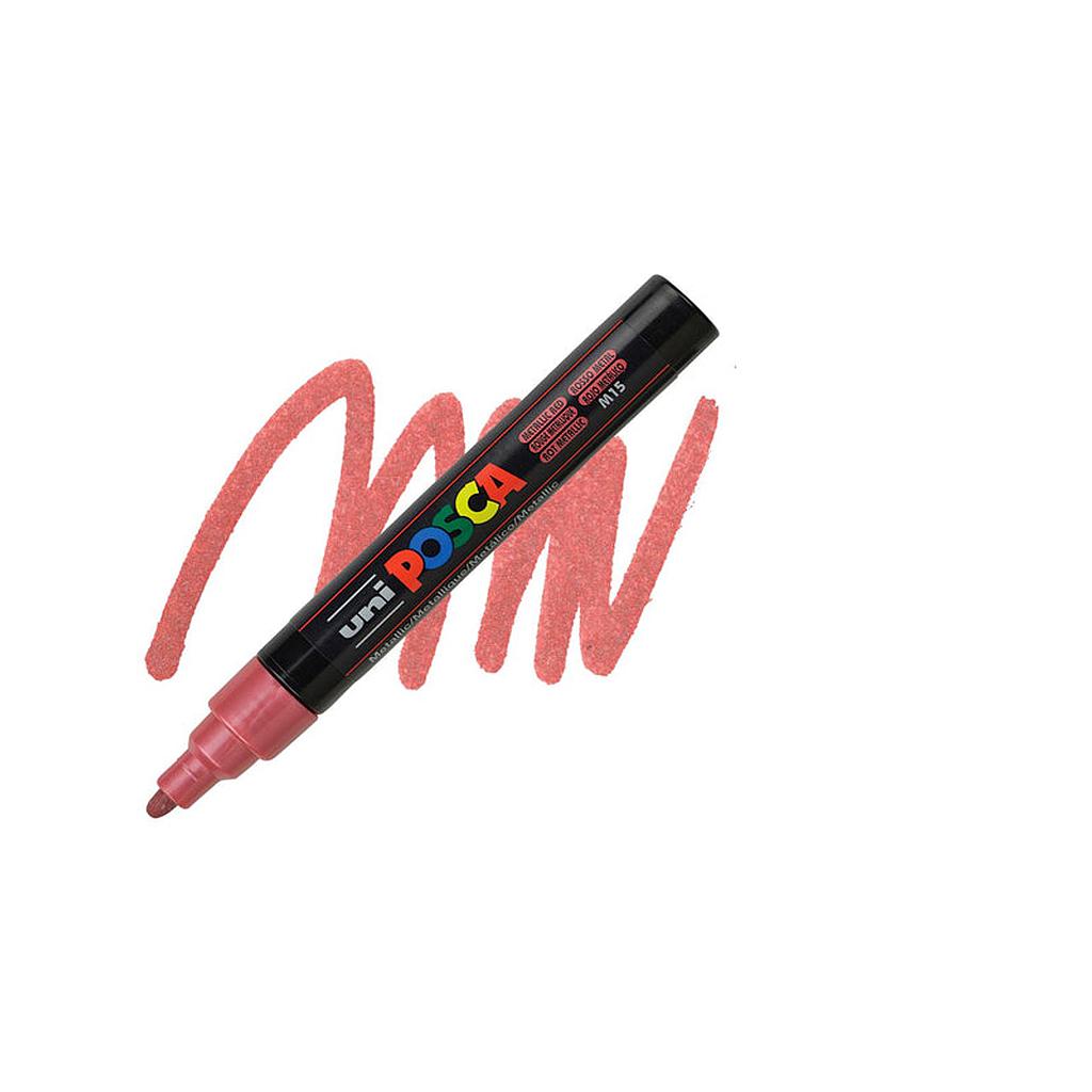 MARCADOR POSCA PC-5M ROJO METALICO 1.8 - 2.5 MM 1