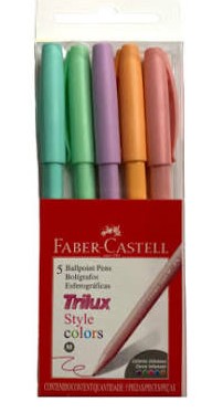 PACK LAPIZ PASTA TRILUX FABER 1.0 MEDIUM PASTEL 5 UNIDADES 1