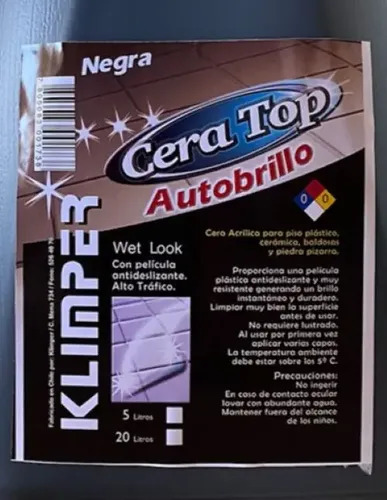 CERA NEGRA ACRILICA AUTOBRILLO KLIMPER 5 LITROS 1