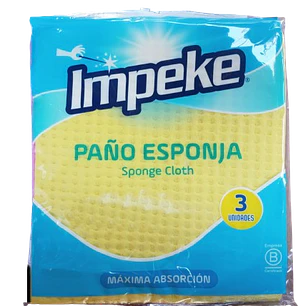 PAÑO ESPONJA IMPEKE X 3 UNIDADES ( CA )
