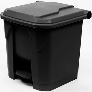 BASURERO PLASTICO CON TAPA Y PEDAL RECILOCK 30 LTS
