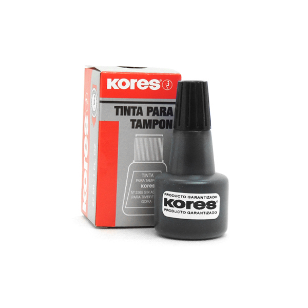 TINTA KORES TIMBRE GOMA NEGRO 27CC 1