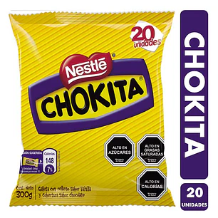 BOLSA GALLETA CHOKITA BARRA 30GRS. x 20 UNDS.
