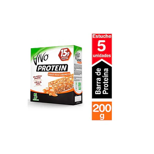 CAJA BARRA PROTEIN MANI CARAMELO VIVO 5UNID. 15GR.