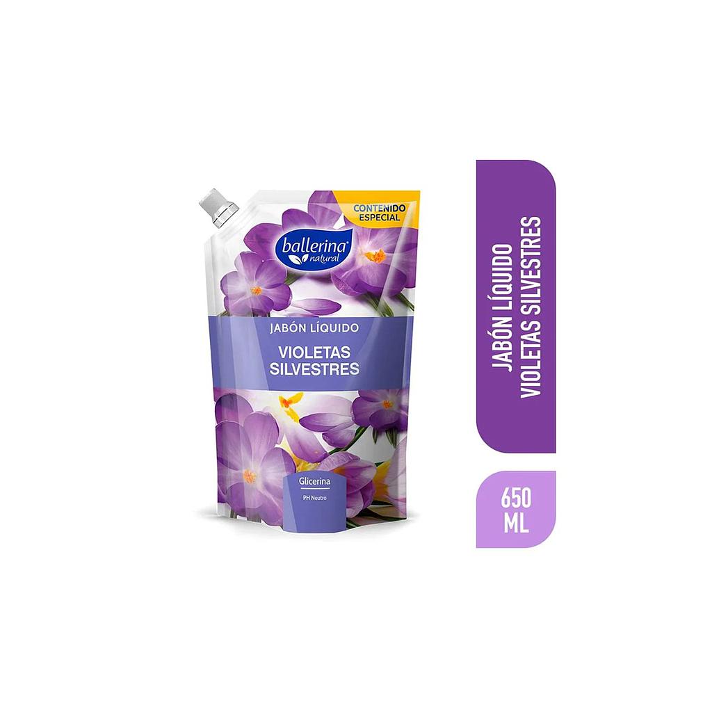 JABON LIQUIDO BALLERINA 650 ML DOYPACK VIOLETAS SILVESTRE 1