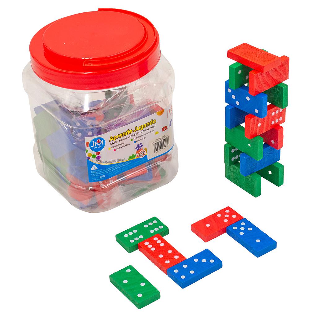 DOMINO 84 PIEZAS DIF.COLORES POTE JMI. 3+a (JUEGBAS668) 1