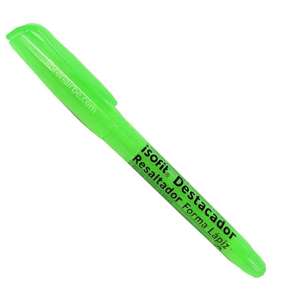 DESTACADOR ISOFIT T/LAPIZ VERDE ( CM ) 1