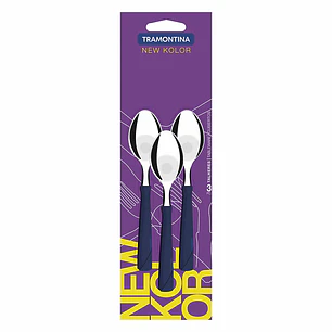 JUEGO DE CUCHARAS DE TE TRAMONTINA 3 PIEZAS NEW KOLOR