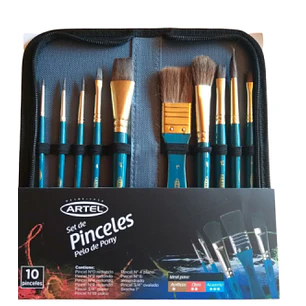 SET DE PINCELES ARTEL PELO DE PONY (10 PINCELES)