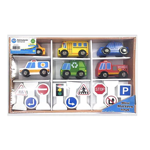 JUEGO SENSORIAL MEDIOS DE TRANSPORTES C/SEÑALES 3+a JMI(JUEGCAI053)