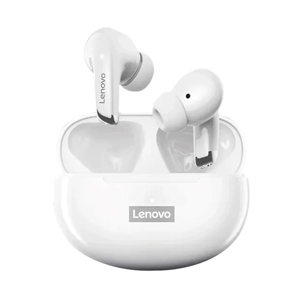 AUDIFONOS BLUETOOTH LENOVO LP50 CON CANCELACION DE RUIDO BLANCO 1