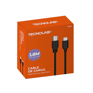 CABLE USB-C A USB TIPO-B TECNOLAB 1.8MT TL823