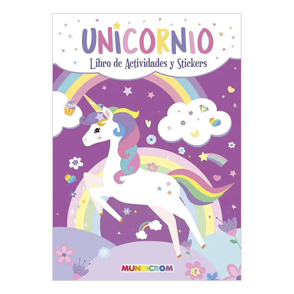 LIBRO DE ACTIVIDADES UNICORNIO COLOREA Y PEGA CON STICKERS (LTBRIJBA042) 1