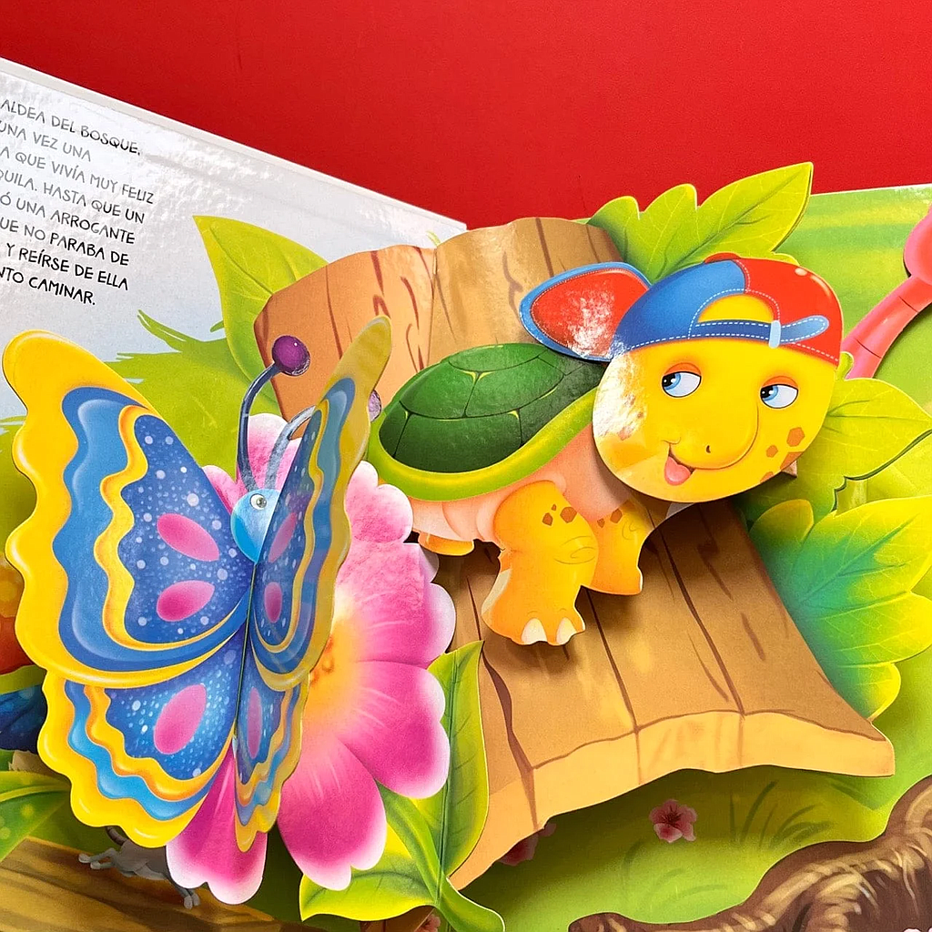 LIBRO DE CUENTO LA LIEBRE Y LA ORTUGA POP UP JMI (LTBRIJBA052)  1
