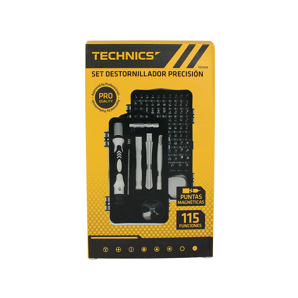 SET DESTORNILLADOR PRECISION TECHNICS PUNTAS MAGNÉTICAS 1