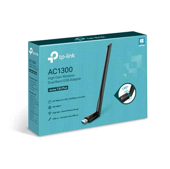 TARJETA DE RED USB TP-LINK AC1300 DUAL BAND ARCHER T3U PLUS  1